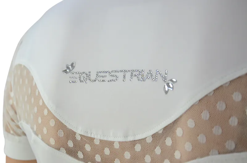 Hy Equestrian Lydia Lace Show Shirt - White-2